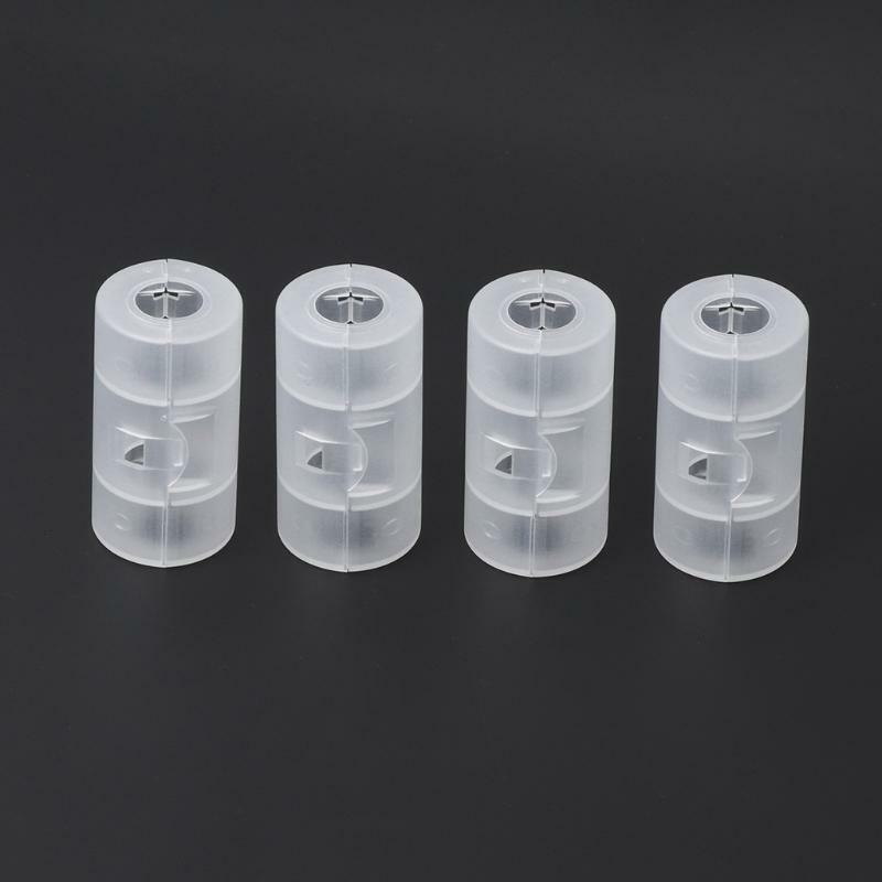 Translucent AA To C Size Cell Battery Converter Adaptor Holder Case Shell Cover