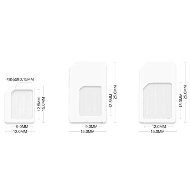 4 in 1 Convert Nano SIM Card to Micro Standard Adapter For Smart Phone 4G 5G LTE