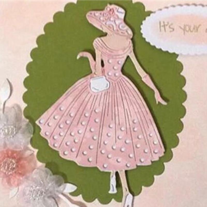 Lady Metal Cutting Dies Stencil DIY Scrapbook Album Paper Card Template Mold