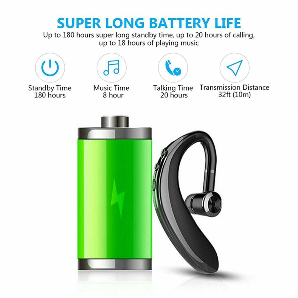 Bluetooth 5.0 Handsfree HIFI Earbud Headset Headphone Earpiece Earphone