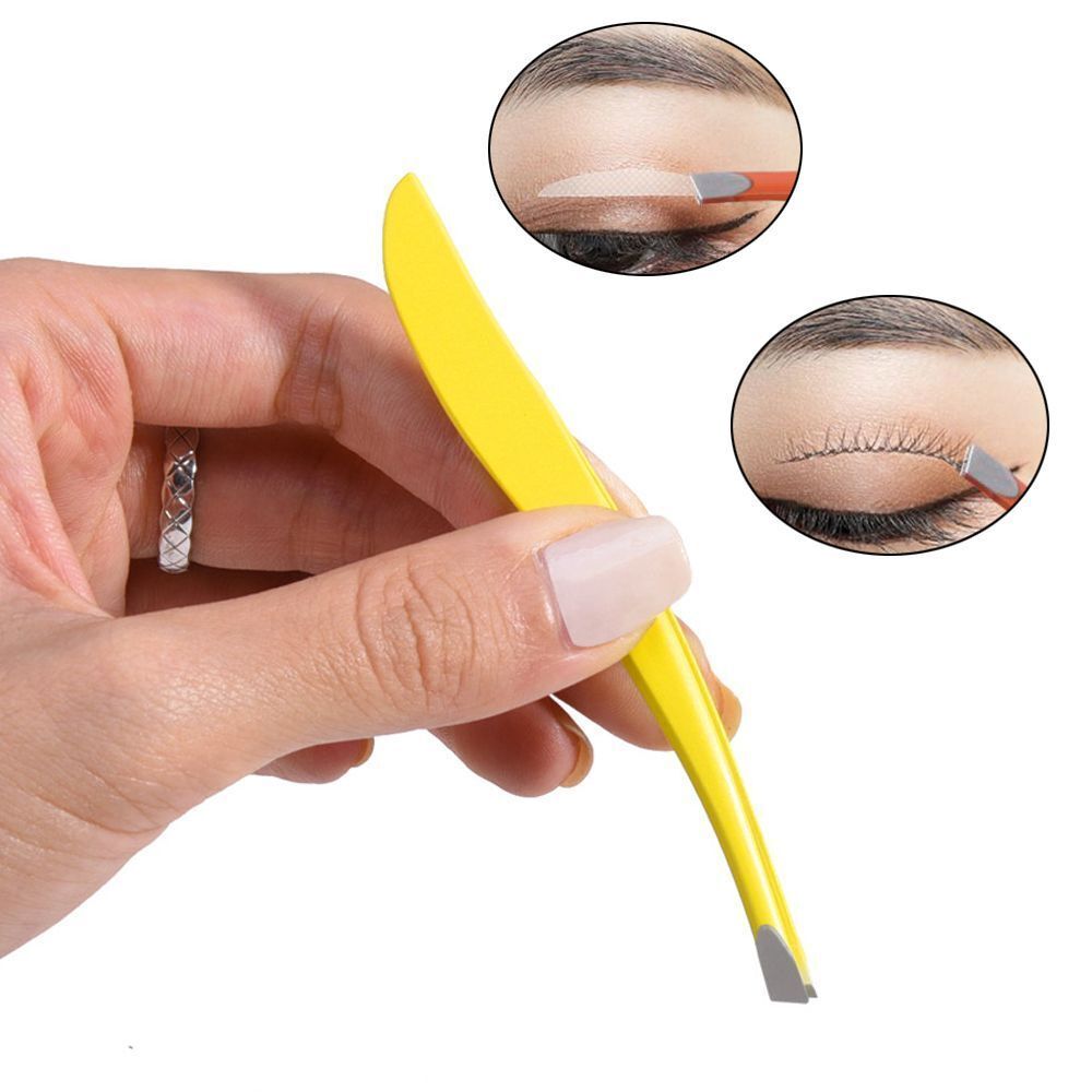 Beauty Eye Brow Trimmer Hair Removal Slanted Puller Eyelashes Eyebrow Tweezers
