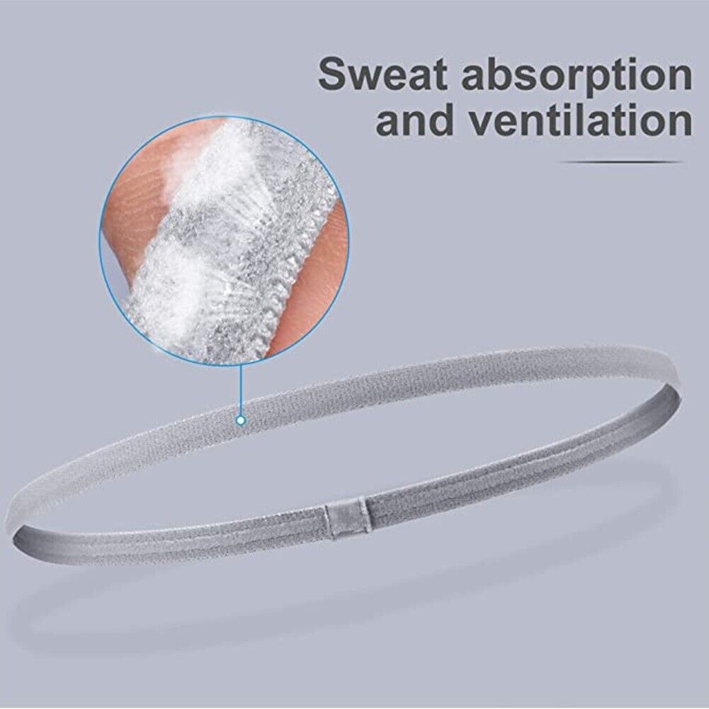 4pcs Non-Slip Elastic Sports Headbands Sweat-absorbing Yoga Woven Hair Band