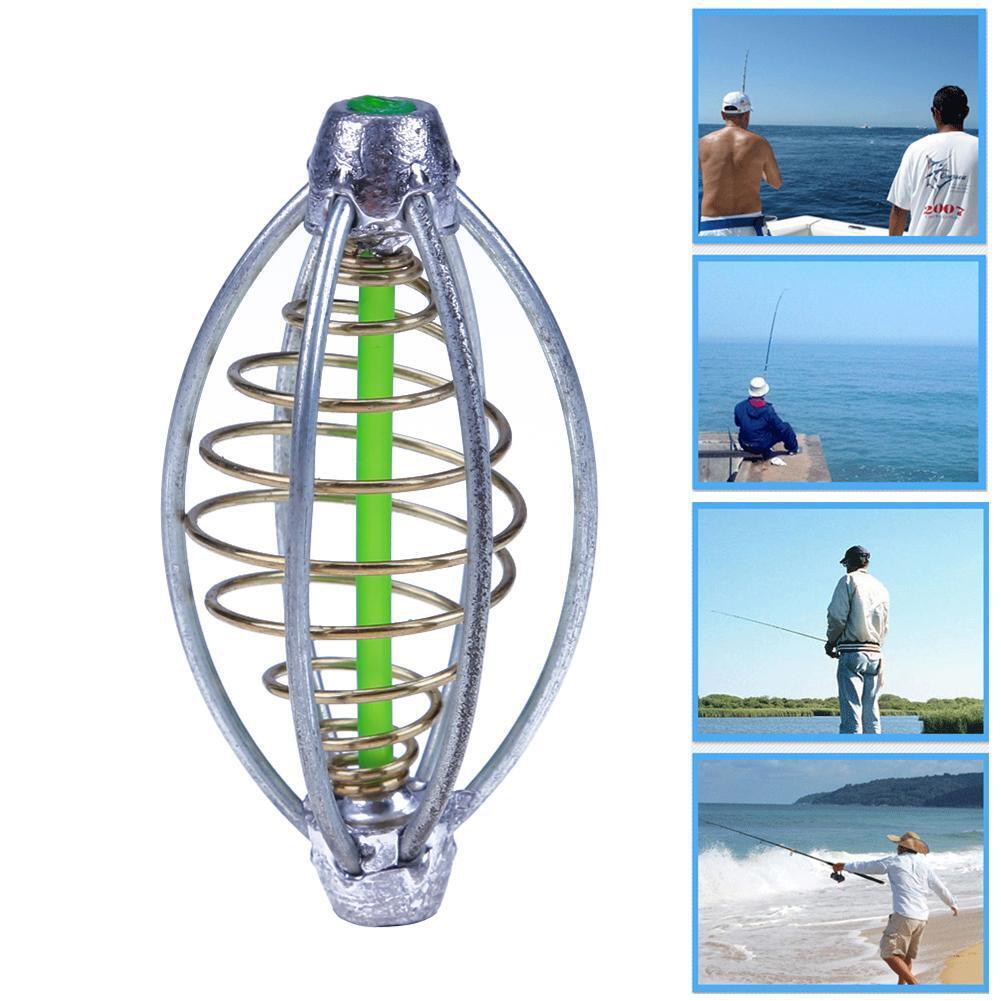 2PCS Spring+Lead Fishing Thrower Carp Fishing Catapults Fishing Bait Cage