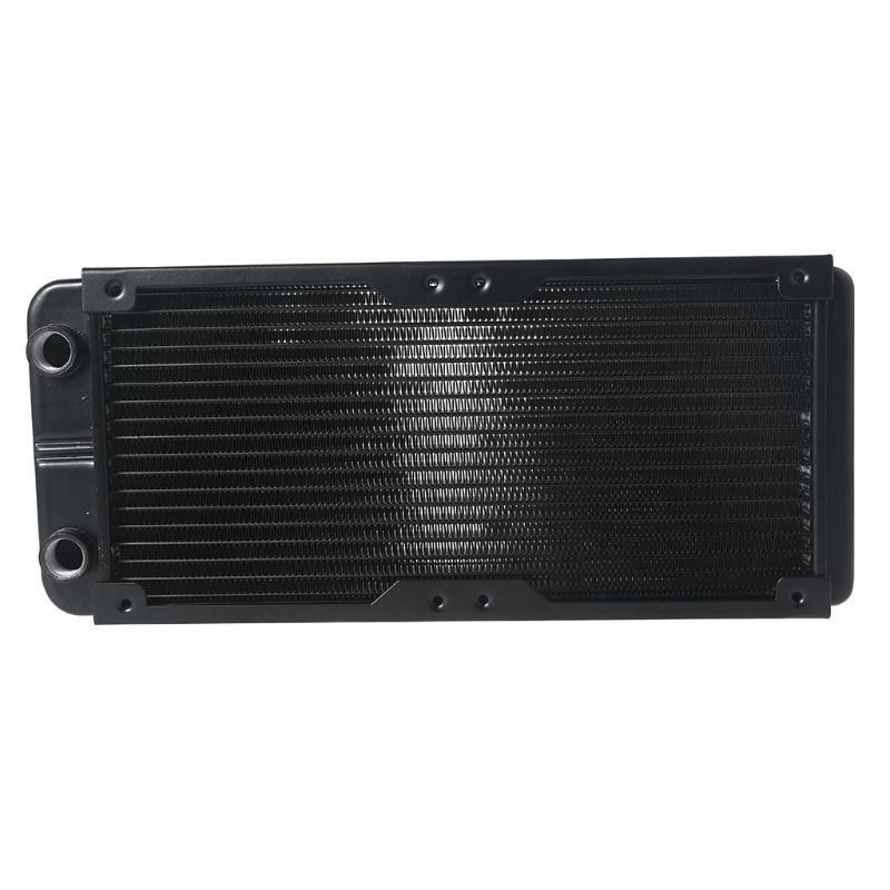 DIY Liquid Cooling System High-Density Fins 18 Row Aluminum Tubes Radiator 240mm