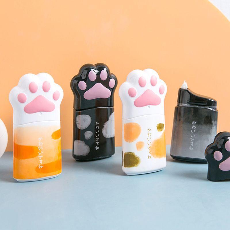 Cute Cat Paw Footprint Correction Tape Stationery Corrector Student Altered Tape
