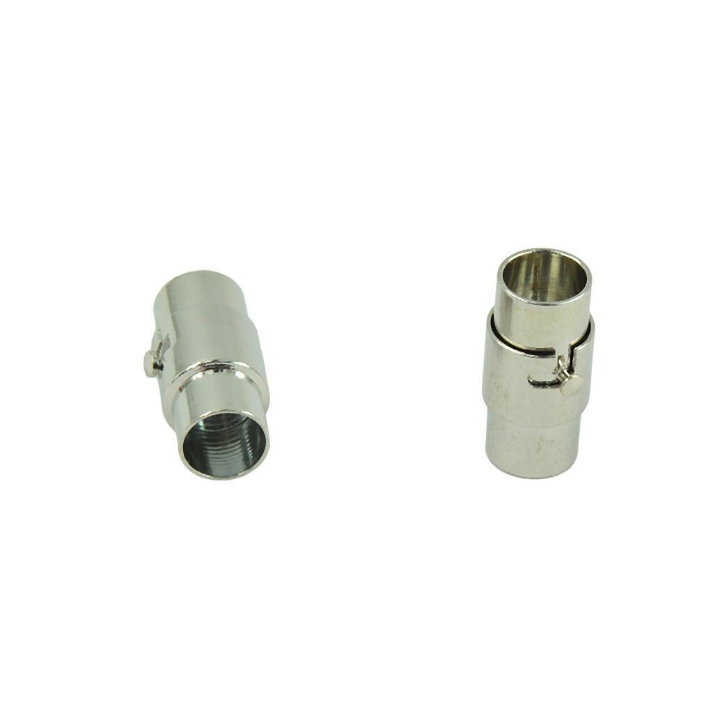 20 Sets Leather-Kumihimo Glue In Magnetic Clasp Fit 4mm/6mm Leather-Kumihimo