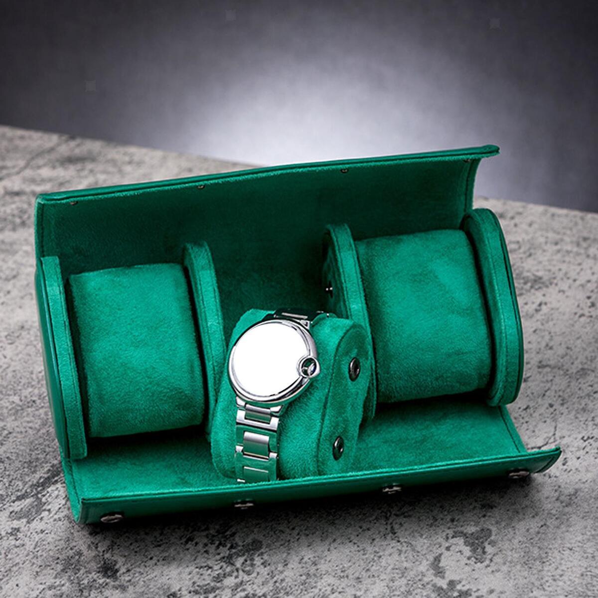 2x 3 Slots  Luxury PU Watch  Travel Case Watches Organizer