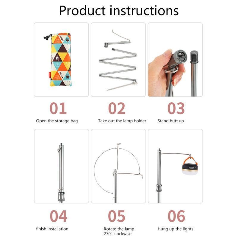 Aluminum Alloy Light Stand Folding Lamp Hanging Rack Camera Selfie Stick Bracket