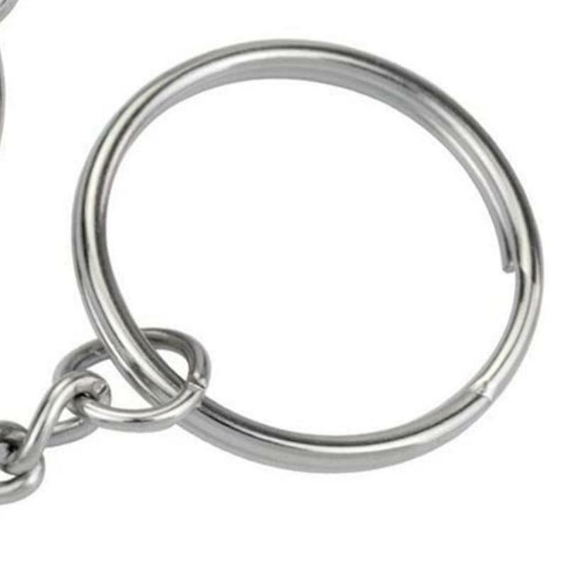 20Pcs Splits Key Ring Hoops with Chain Jump Rings for Jewelry Making Accessories