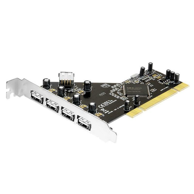 PCI to 5 Ports Usb2.0 Expansion Card Desktop Extender Nec 720101 Driver-free