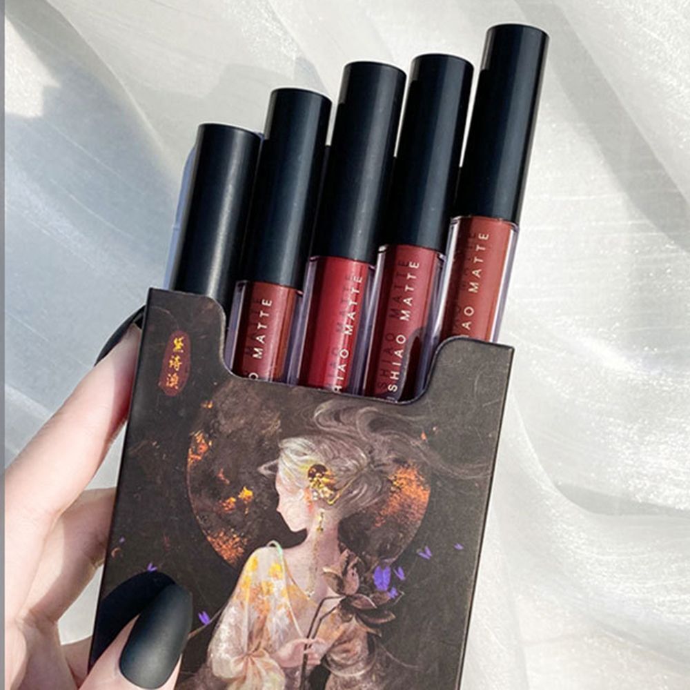 Lip Gloss Lips Makeup Velvet Lipstick Lipstick Matte 5pcs Set Lip Glaze