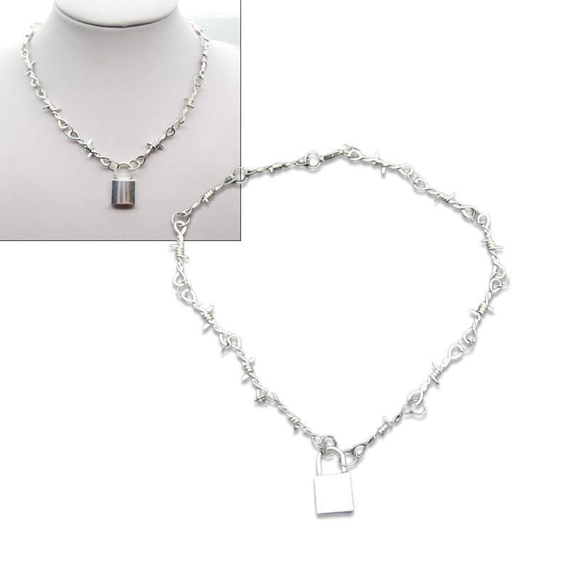 Beautifully Hip-hop Gothic Punk Style Necklace Barbed Wire Little Thorns Chain
