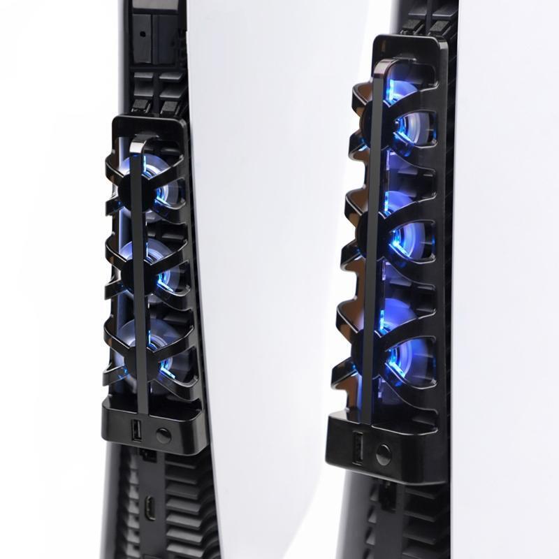 3 Cooling Fans Cooler System with Gaming USB Cooler Suitable for PS5