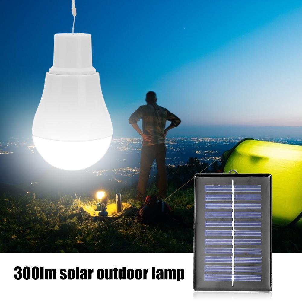 5V 15W 300LM Portable Solar Power Outdoor Lamp Low Power Consumption Bulb