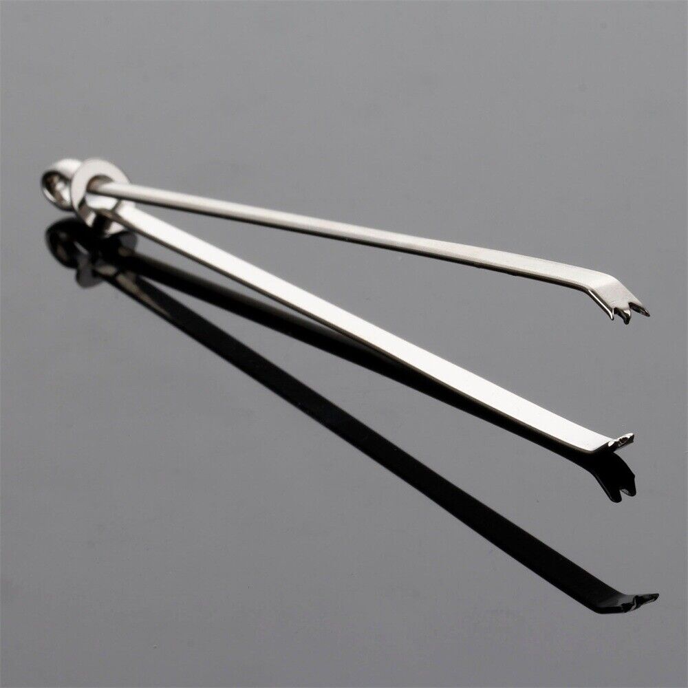 Stainless Steel Threader Self-Locking Tweezer Clip for Elastic Band Sewing Craft