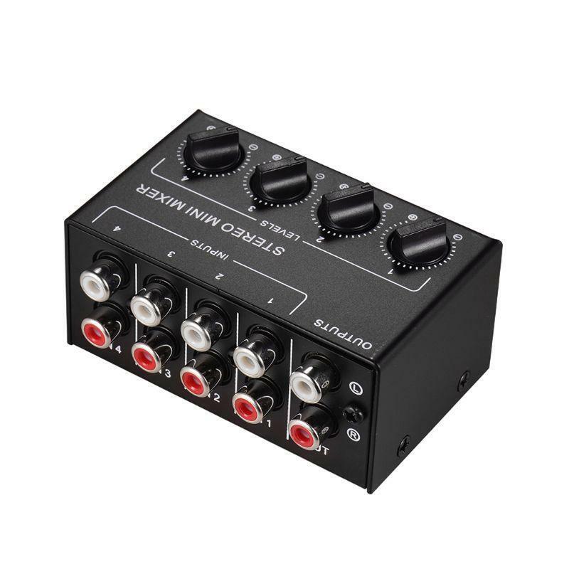 CX400 Mini Stereo 4-Channel Passive Mixer Mixer Stereo Dispenser Live Studi-o