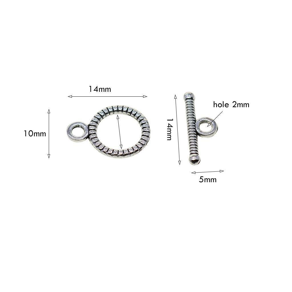 100 * Patterned OT Toggle Clasps Jewelry Making Findings Anklets Connector