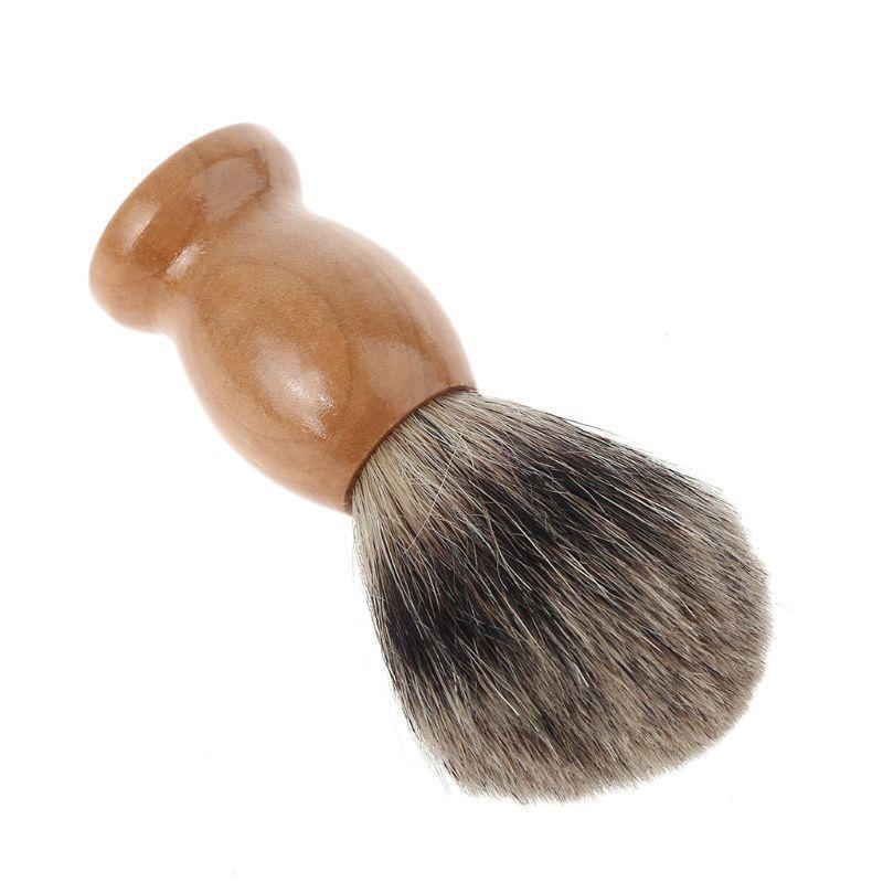 Shaving Razor Brush Badger Hair Wood Handle Men Shave Beard Barber Tool