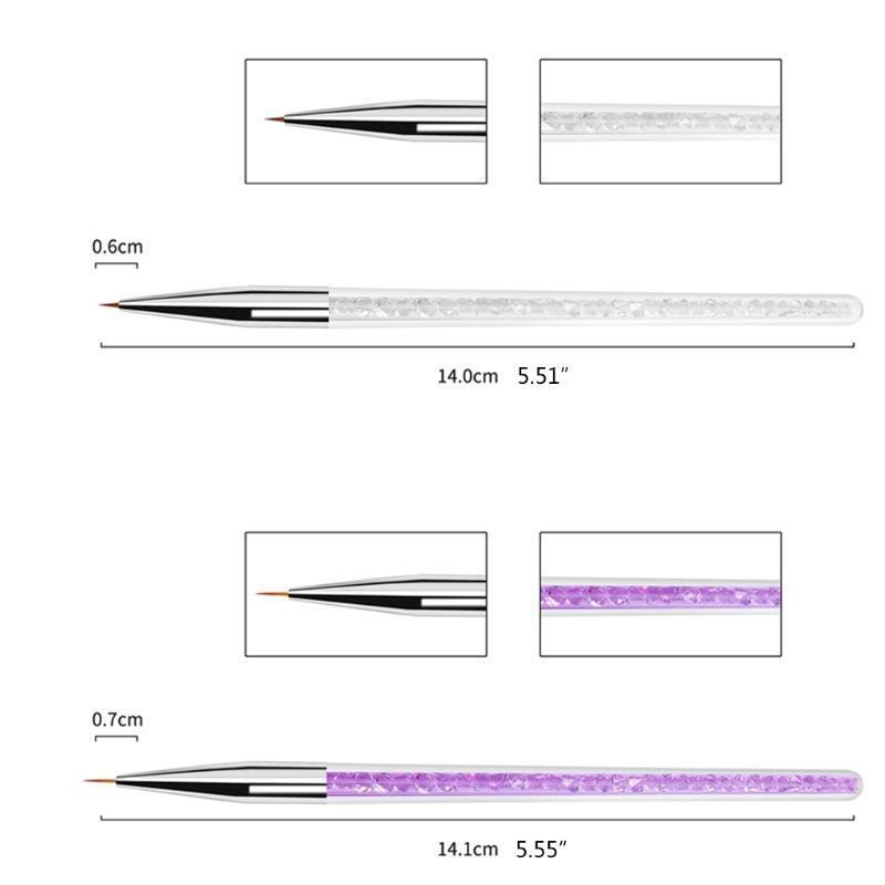 Gel Nail Art Brushes Ball tip pen for Nail Art for Home Use and Professional