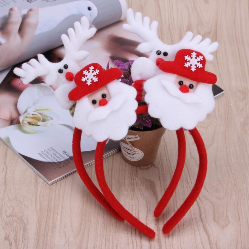 Hot Christmas Santa Xmas Party Decor Headband With Flashing Light Head Hoop