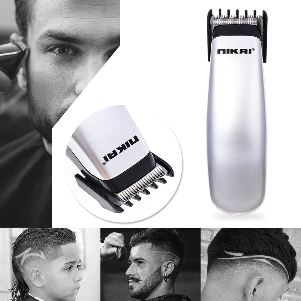 Battery Powered Hair Clipper Pro Electric Trimmer Cutter for Home Barber