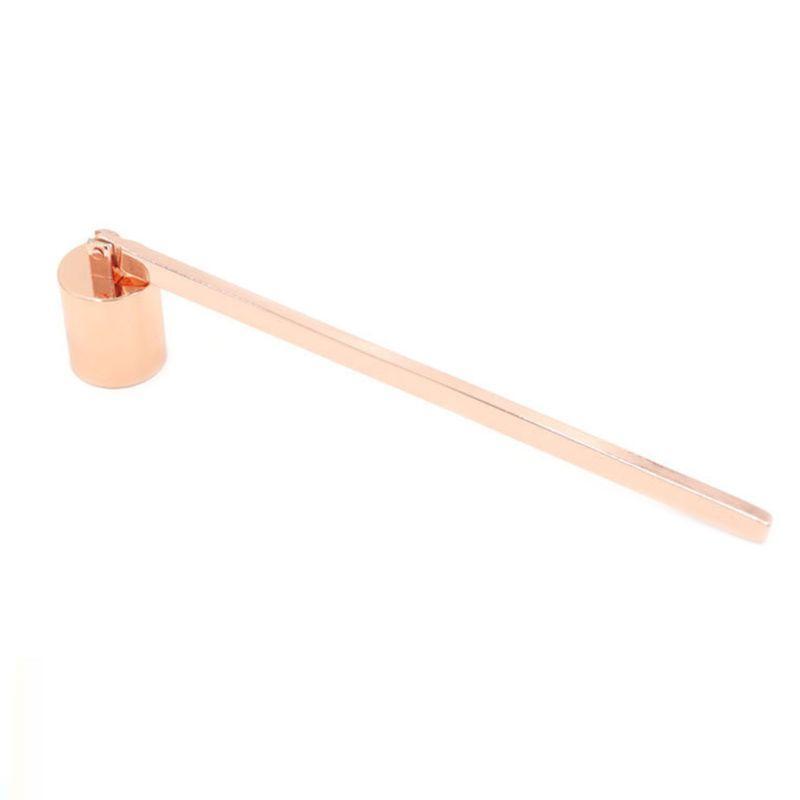 16CM Stainless Steel Straight Tube Cylinder Shaped Candle Snuffer Metallic Rose