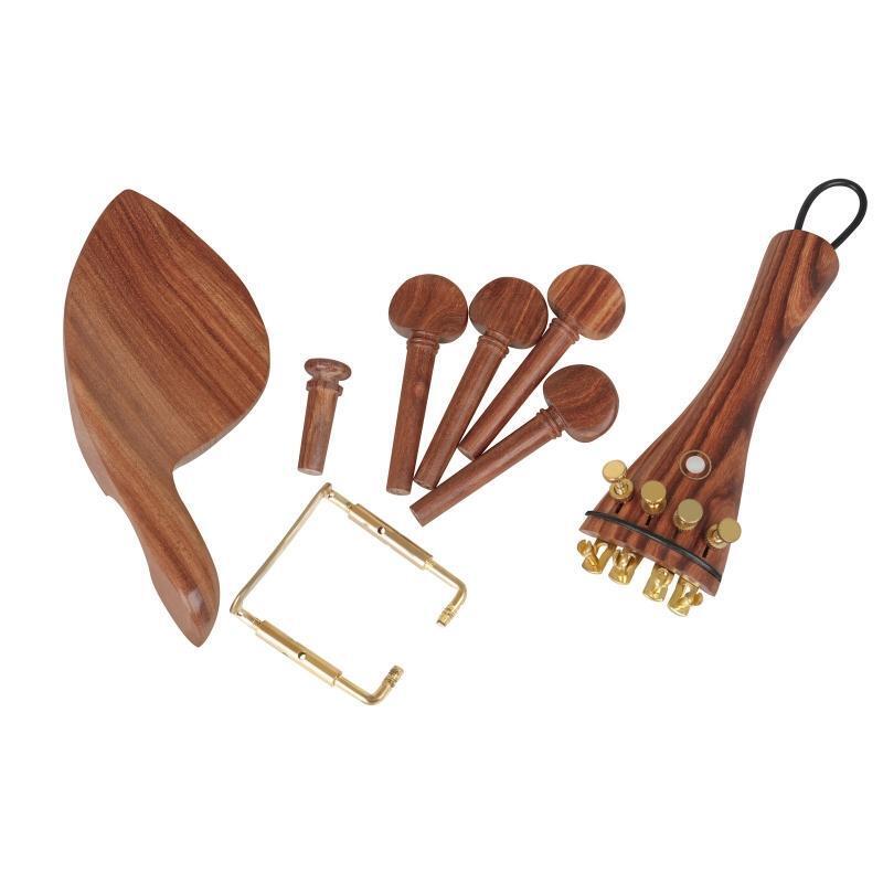 5Pcs Violin Repair Accessories Kit Violin Chin Rest Chinrest with 4 Tuning Pegs