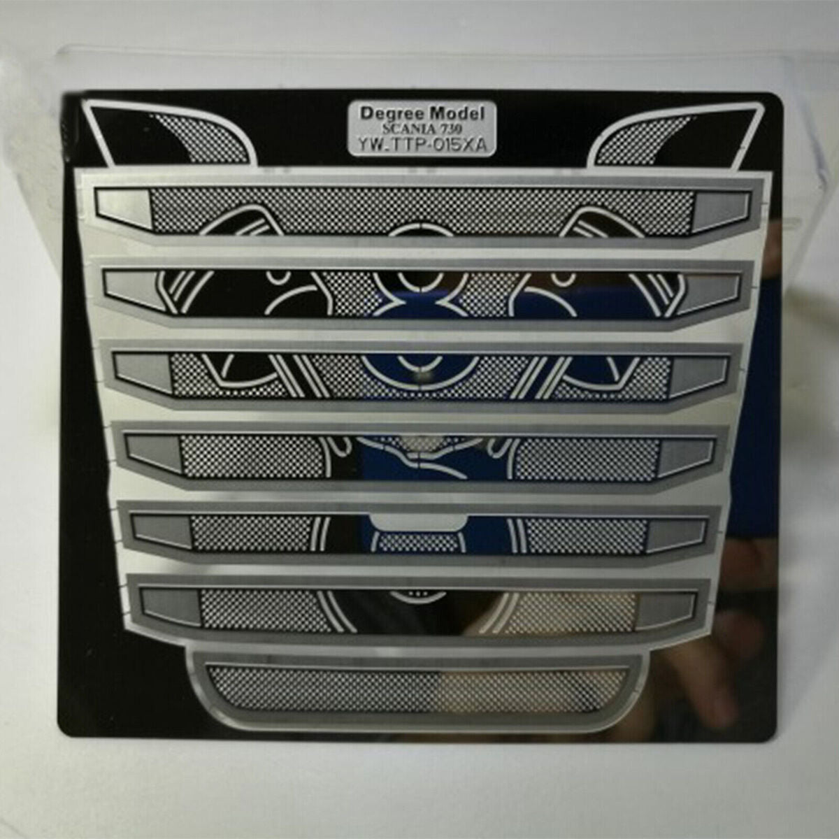 For 1/14 RC Tamiya Scania R730 Metal Bumper Intake Hood Front Grill Modification