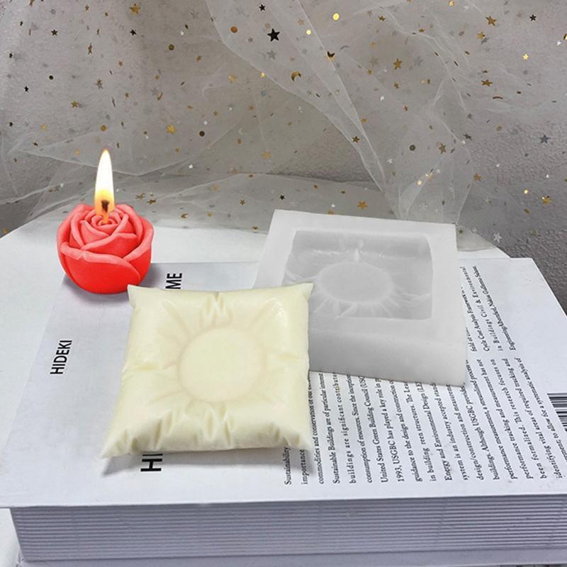 DIY Silicone Candle Holder Mold Handmade Pillow Candlestick Mold for Diy Crafts