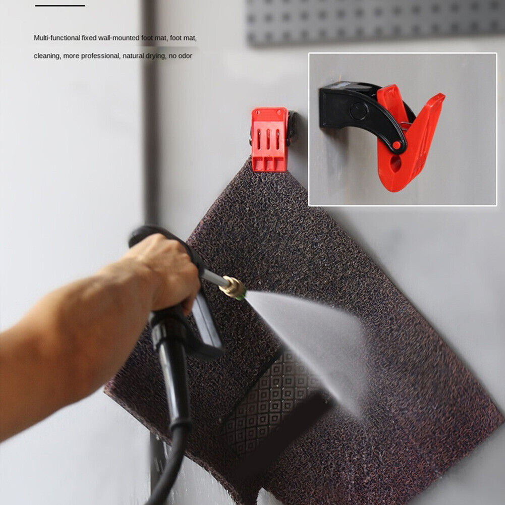 4pcs Car Floor Pad Cleaning Hook Auto Carpet Wash Clamp Yoga Mat Clip Tools