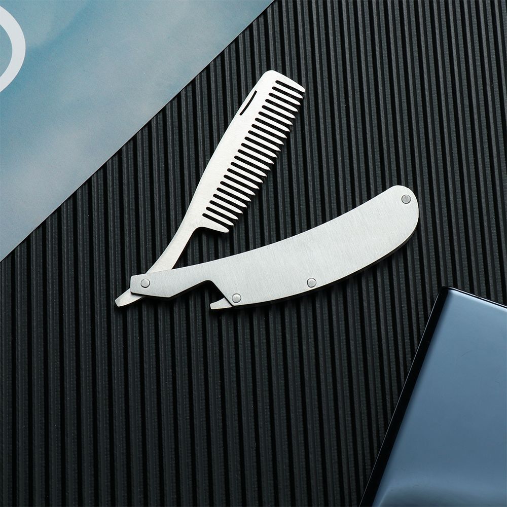 Men Beauty Beard Comb Hairdressing Styling Hair Mustaches Brush Folding Comb