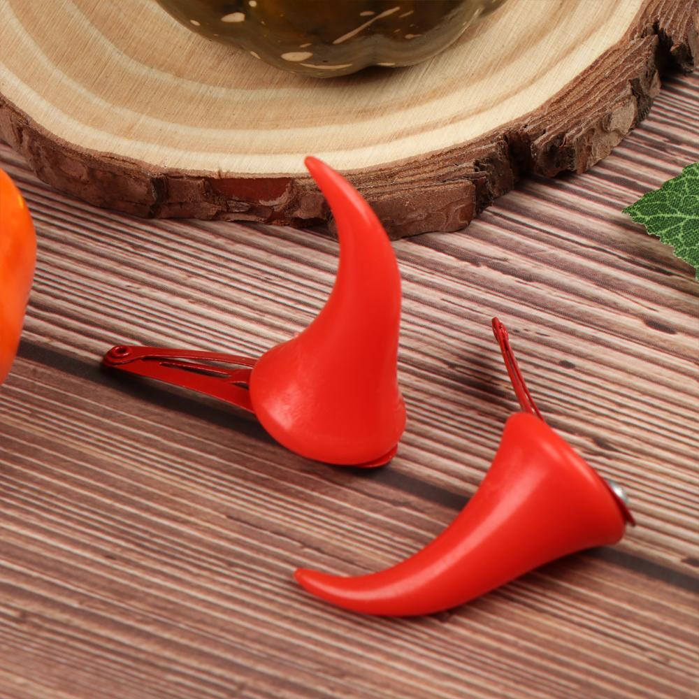 Ghost Hat Red Horns Ears Hairpin Halloween Hair Clips Devil Hair Barrettes