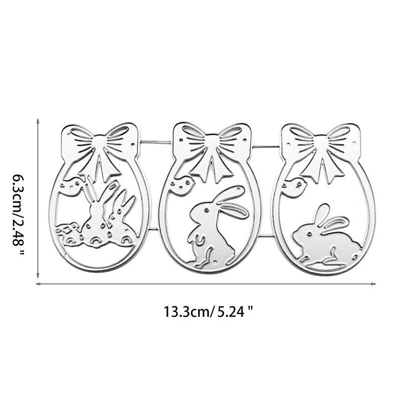 Bow Bunny Egg Metal Cutting Dies Stencil DIY Scrapbooking Album Paper Template