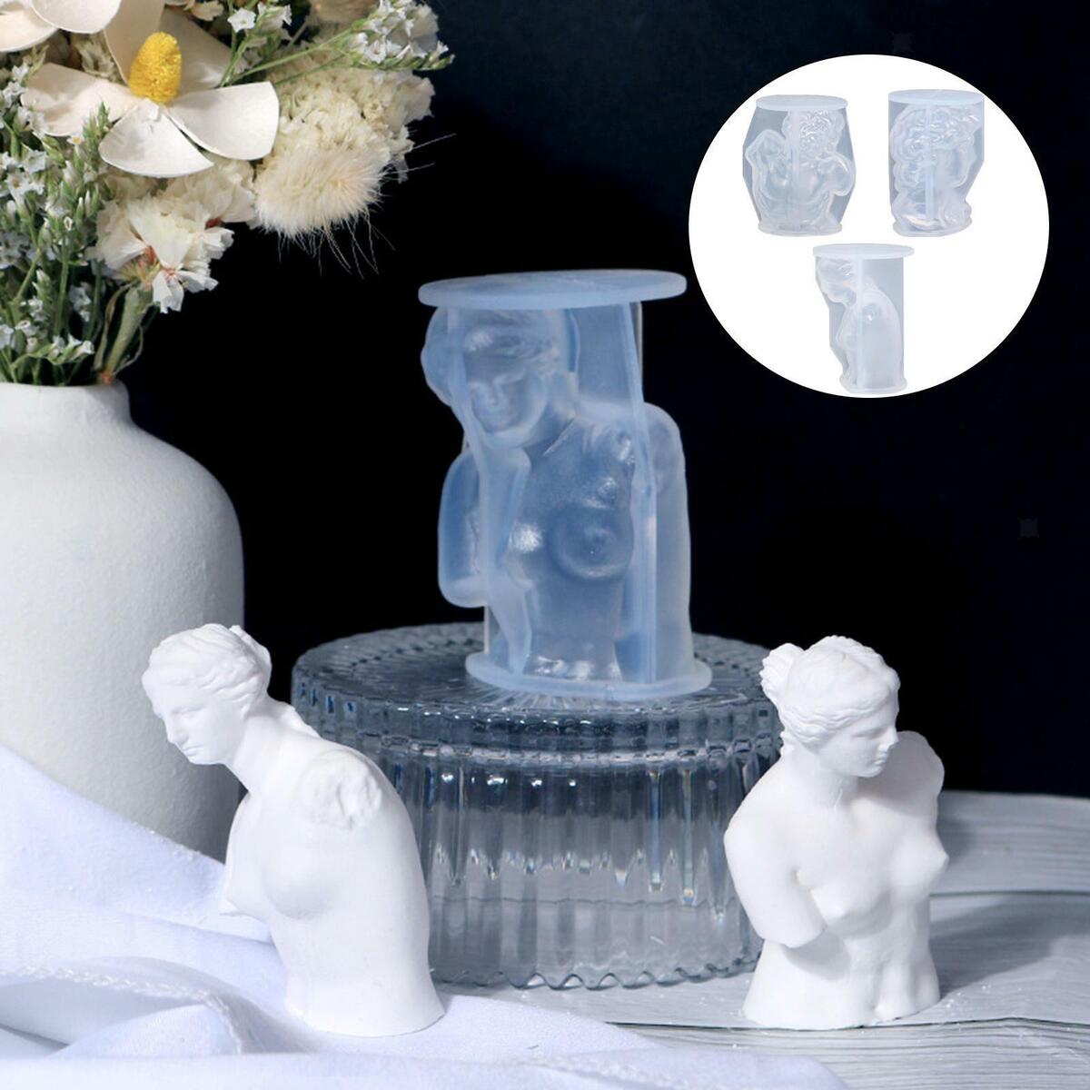 3Pcs   Silicone Mold Cake Decorative Handmade Wax  Mould