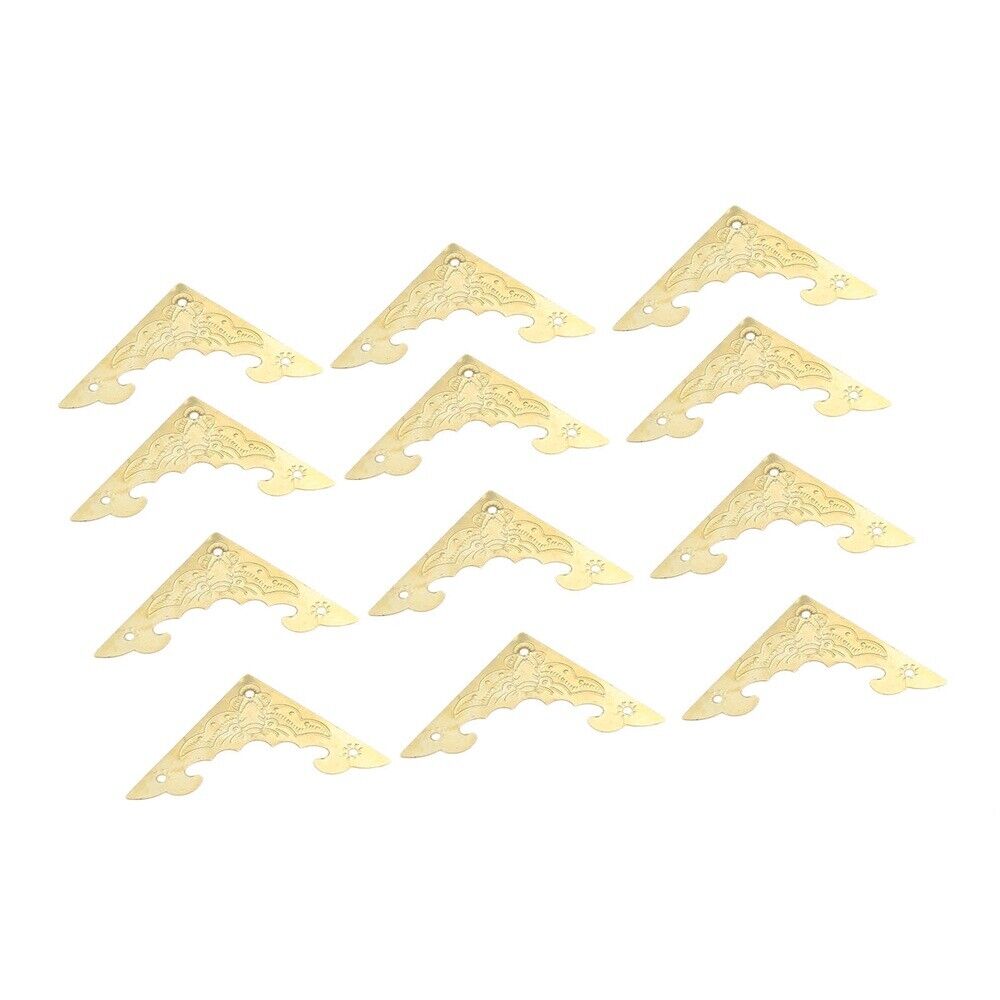 12Pcs Metal Guard Corner Decorative Protectors for Box Jewelry Gift Case Desk