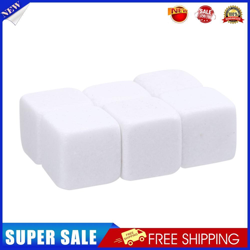 6pcs Natural Whiskey Stones Sipping Ice Cube Bar Wine Cooler Rock White