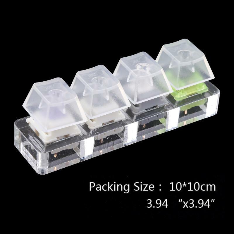 4 Key Mechanical Keyboard SP STAR Switch Tester Kit w/Acrylic Blank Base Keycaps