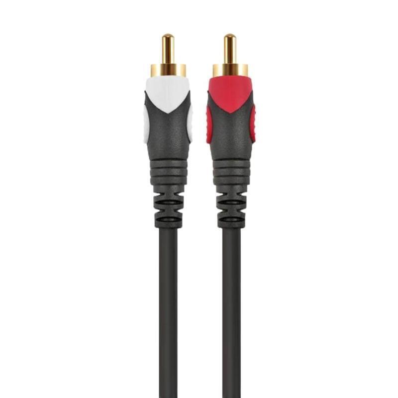 Dual 1/4 inch 6.35mm to Dual RCA Stereo Audio Interconnect Cable Patch Cable