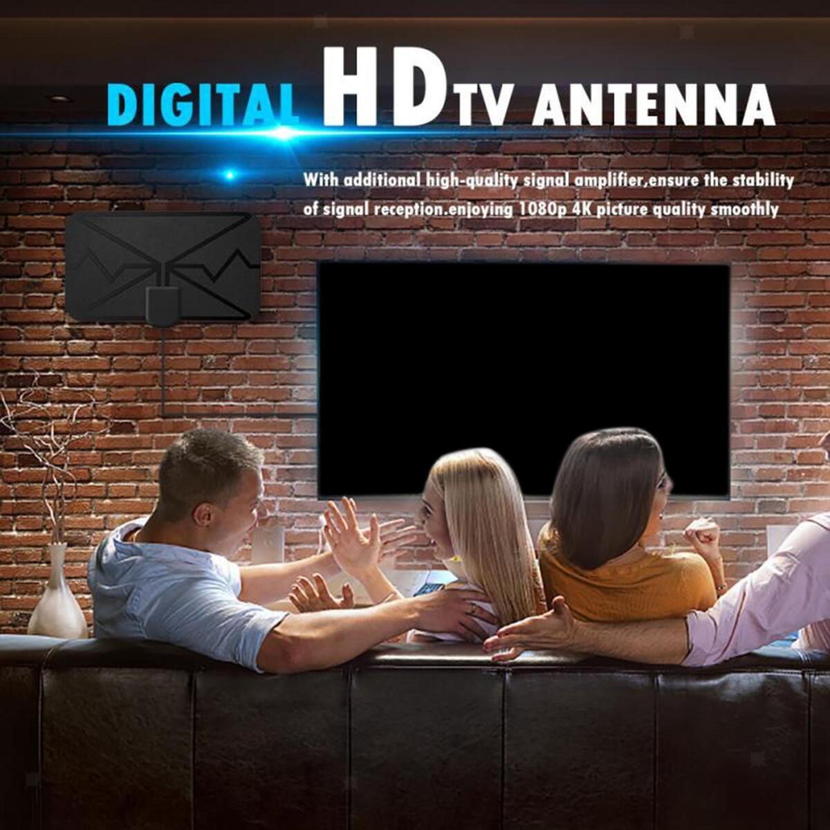 Indoor 4K TV Antenna 3600 Miles Aerial with Amplifier Signal Booster Premium