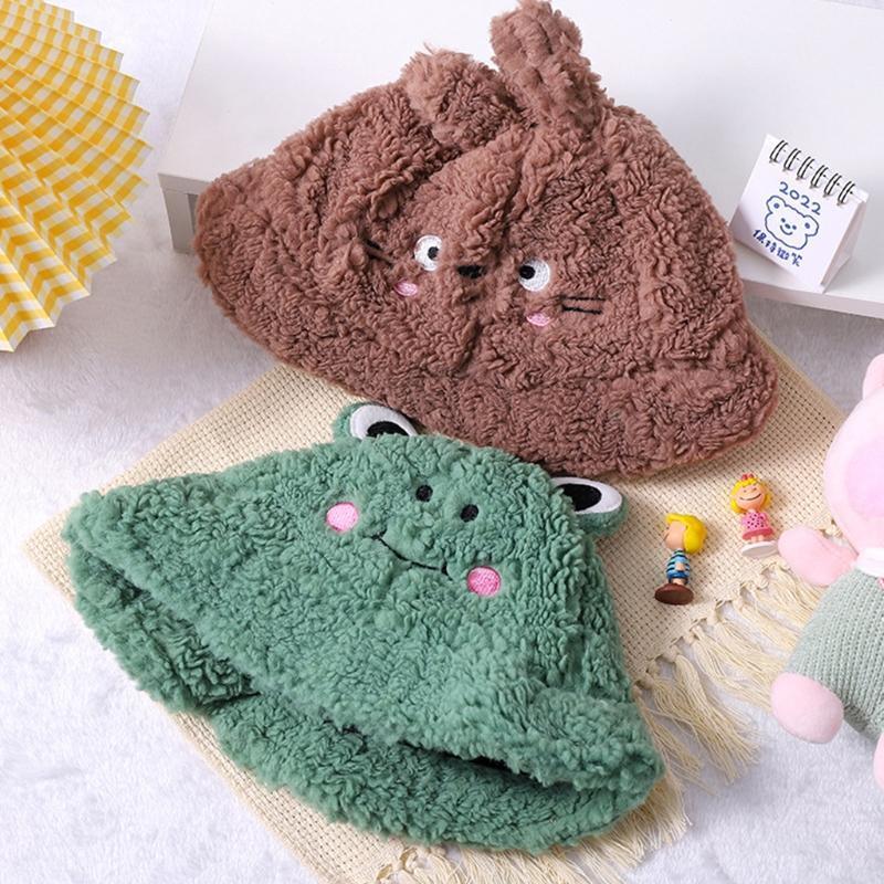 Fashion Cute Rabbit Ears Bucket Hat Fisherman Cap All-match for Street Shooting