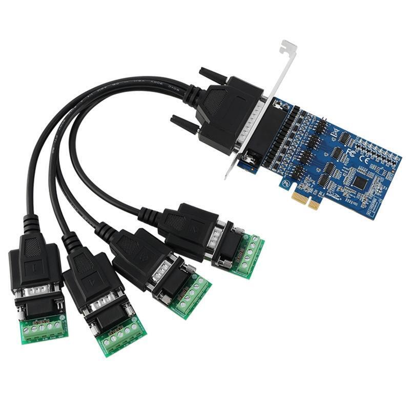 PCI-E to RS232 RS485 Connectors 9Pin Expansion Card Converter Replacement