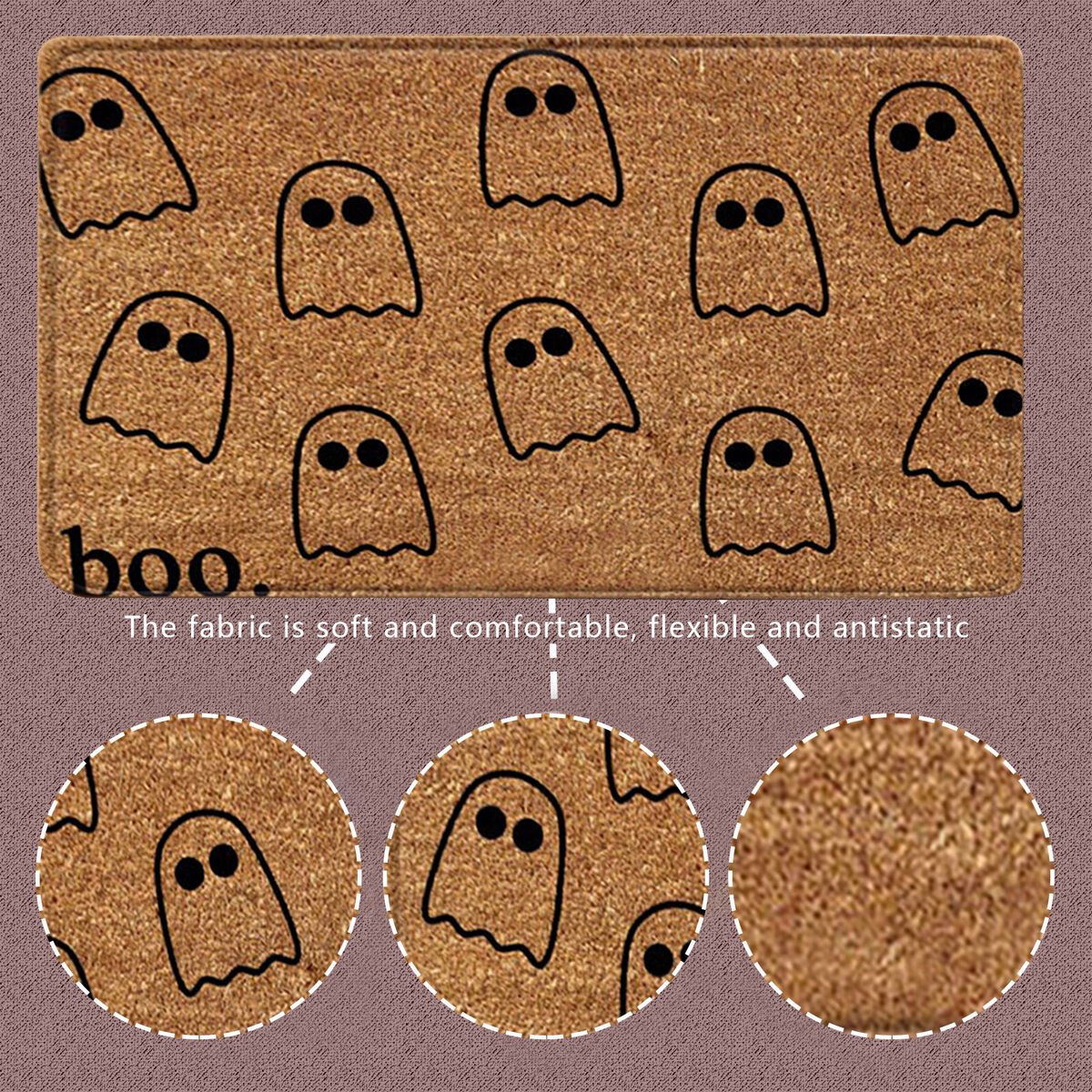 Halloween Door Mat-Polyester Cartoon Letter Non-Slip Decor (PJ210727-A019)