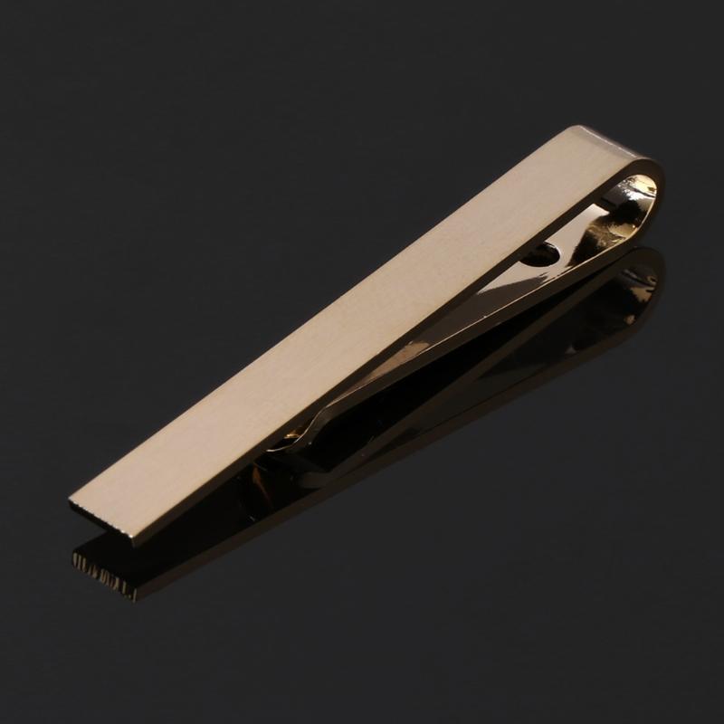 3pcs Men Tie Clips Mixed Color Bar Alloy Skinny Simple Style Business Accessory