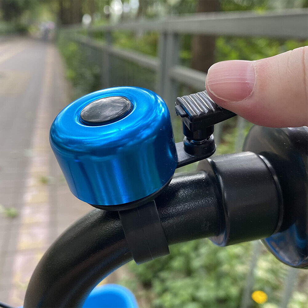 2x Metal Bike Bells Safety Cycling Handlebar Sound Alarm Horn Ring (Blue)