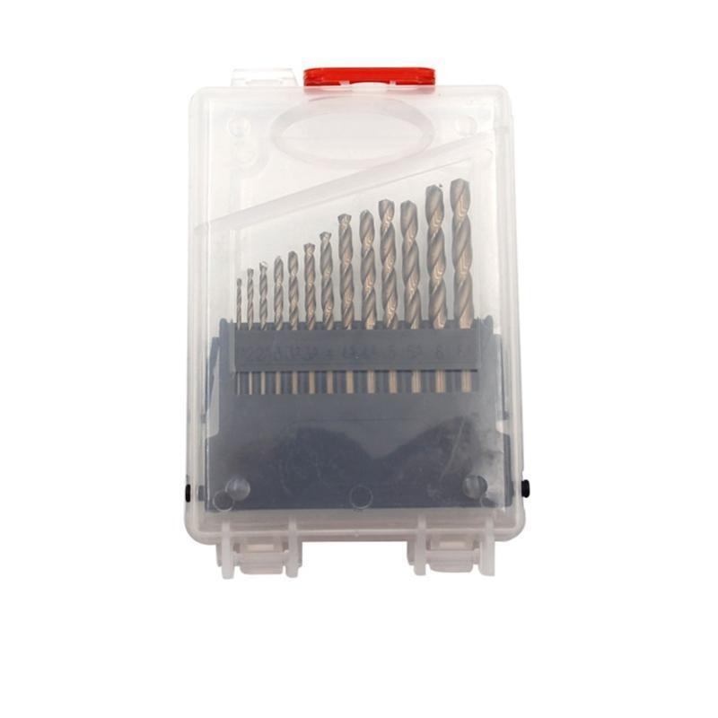 13 Pieces HSS Bench Twist Drill Bit Set for Daily Home Maintenance High Hardness