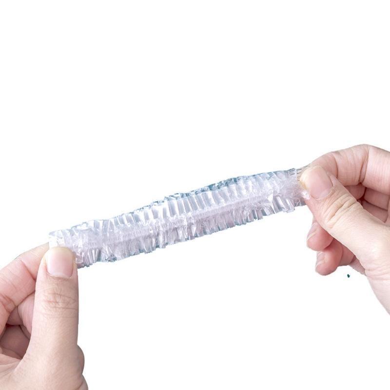 100 Pcs Elastic Fresh Keeping Bags Seal Caps for Outdoor Picnic Food Storage