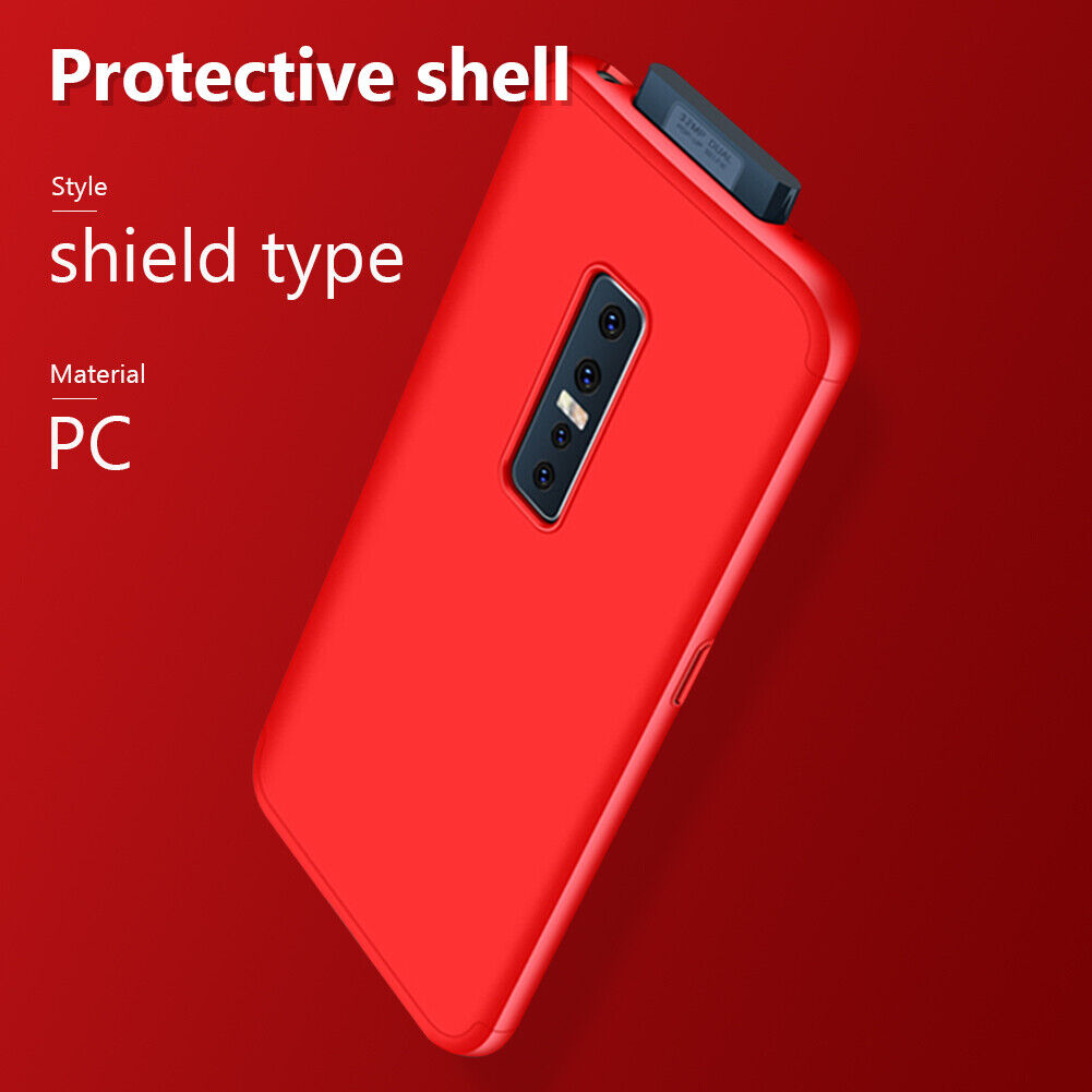 Frosted PC Phone Case for VIVO V17 Pro Shockproof Bumper Back Cover Red