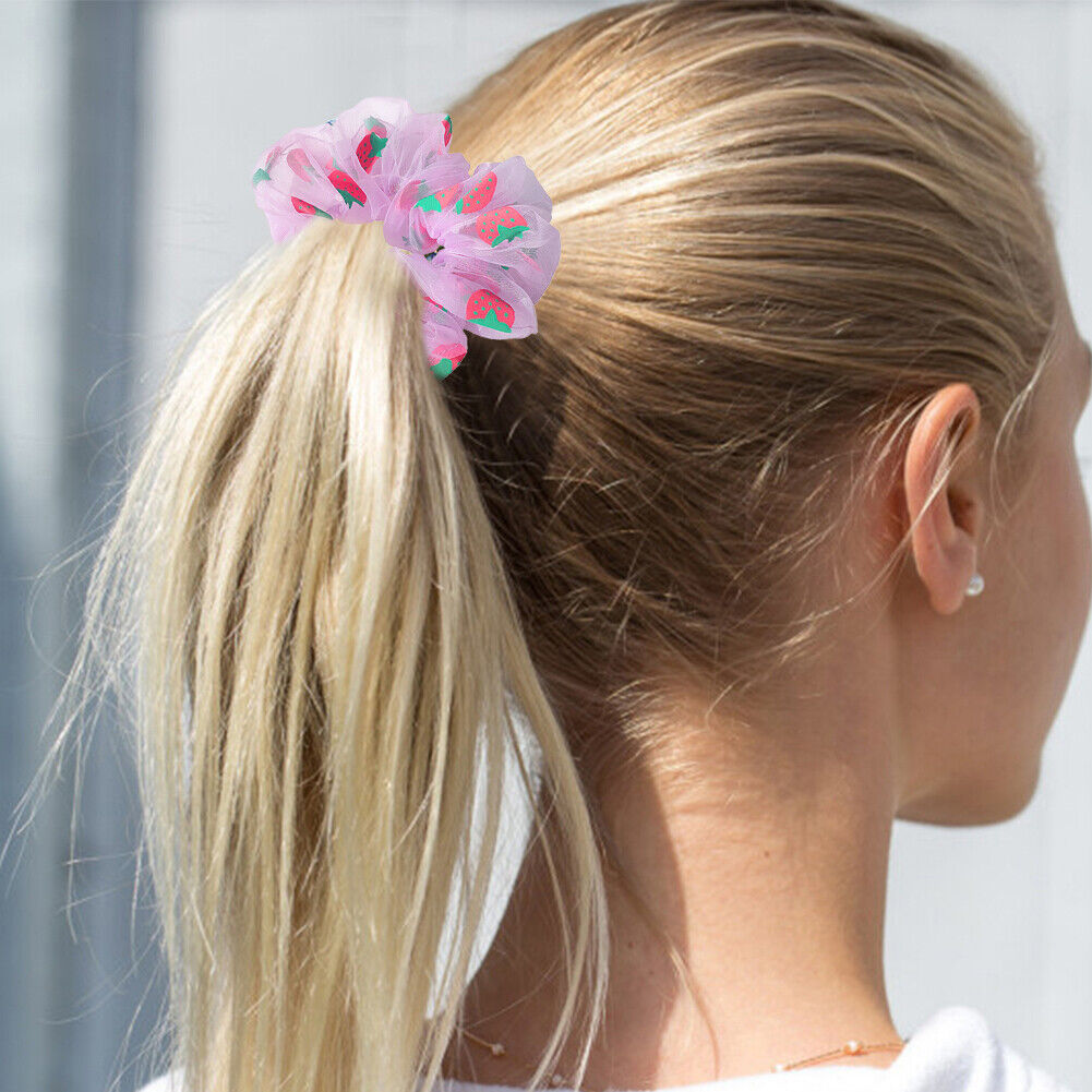 Sweet Ponytail Hair Bands Women Girls Ponytail Elastic Hair Loop (Purple)