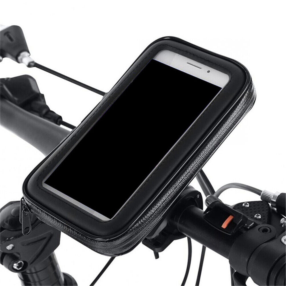 Bicycle Head Tube Cycling Bike Handlebar Cell Mobile Phone Holder Case (XL)