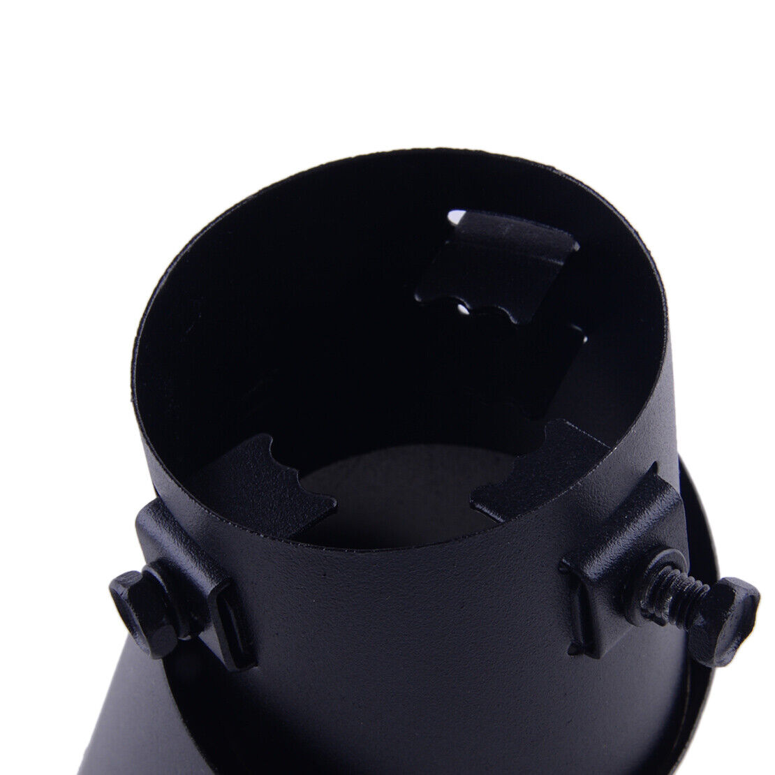 Car Matte Black 62mm Exhaust Pipe Bend Muffler Tip Tail Throat Stainless Steel